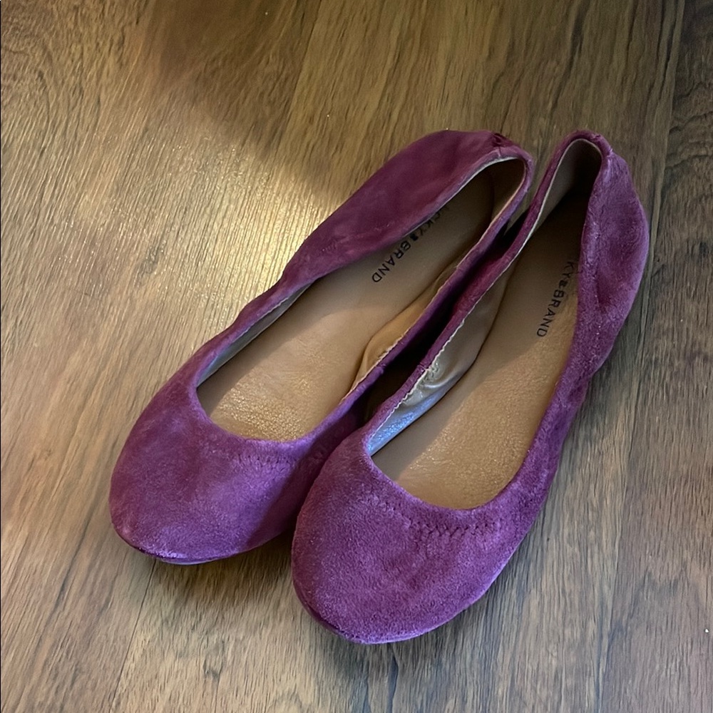 Burgundy Suede Women's Flats